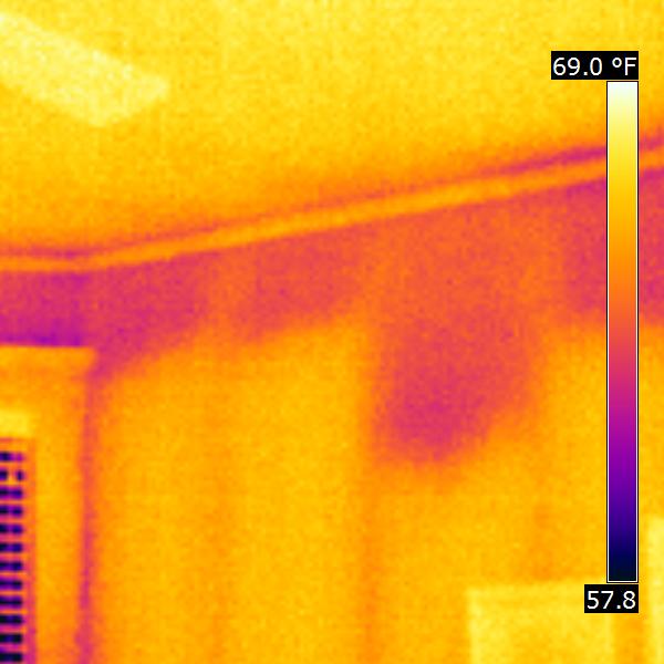Infrared picture of wall insulation