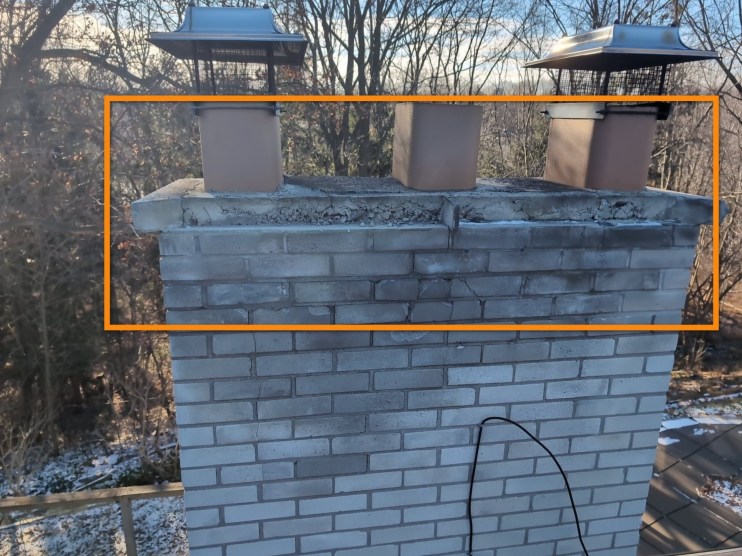 The Importance of WETT Inspections for Wood-Burning Appliances 4 Extensive damage on the chimney cap