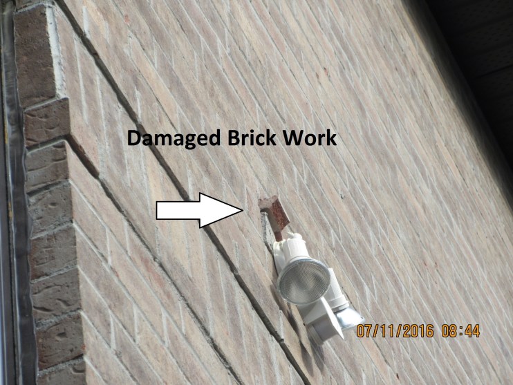 The Importance of an Independent Tarion Warranty Inspection 5 Damaged Brick Work