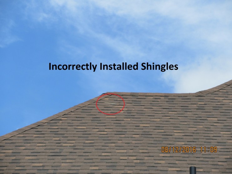 The Importance of an Independent Tarion Warranty Inspection 2 Incorrectly Installed Shingles