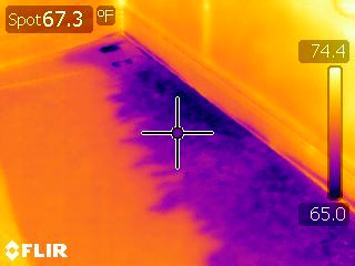 Infrared & Its Purpose in the Inspection Industry 4 Leak at floor