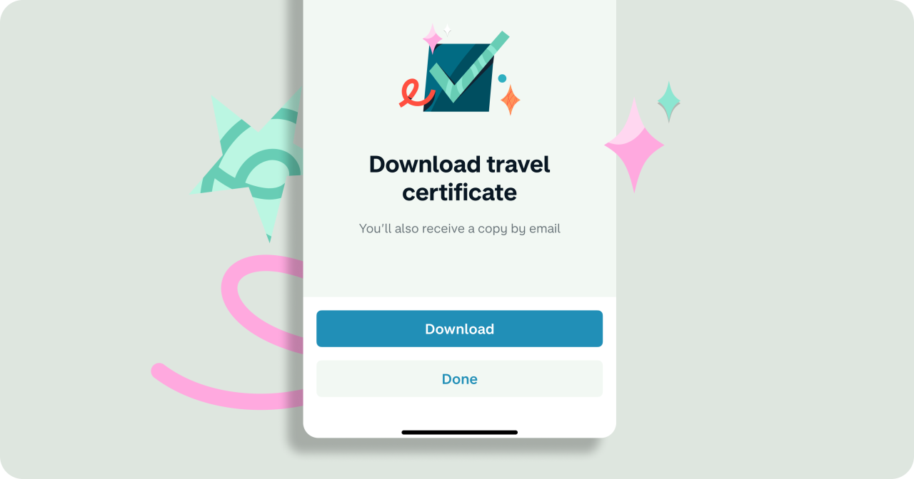 Monzo Premium travel certificate