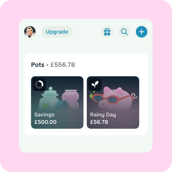 Saving pots app screen