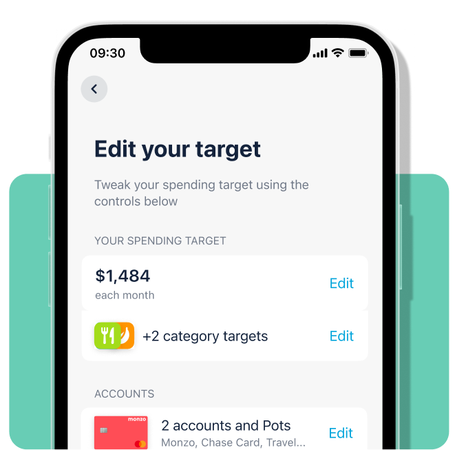 App screenshot of the target editing screen in Trends